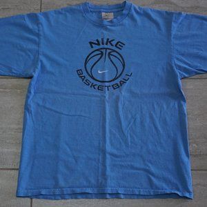 Vintage Nike Basketball T Shirt  Size Medium  Blue  Silver Tag Made in USA